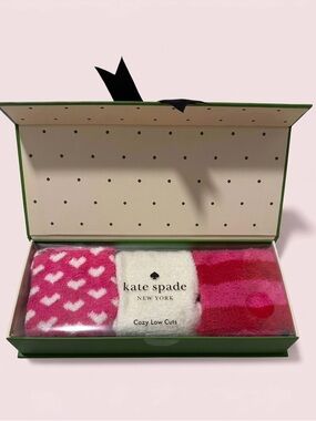 kate spade Pink & White Cozy Low-Cut Sock Trio